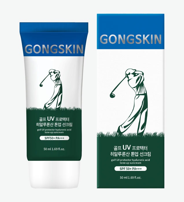 공스킨 골프 UV 프로텍터 히알루론산 톤업 선크림