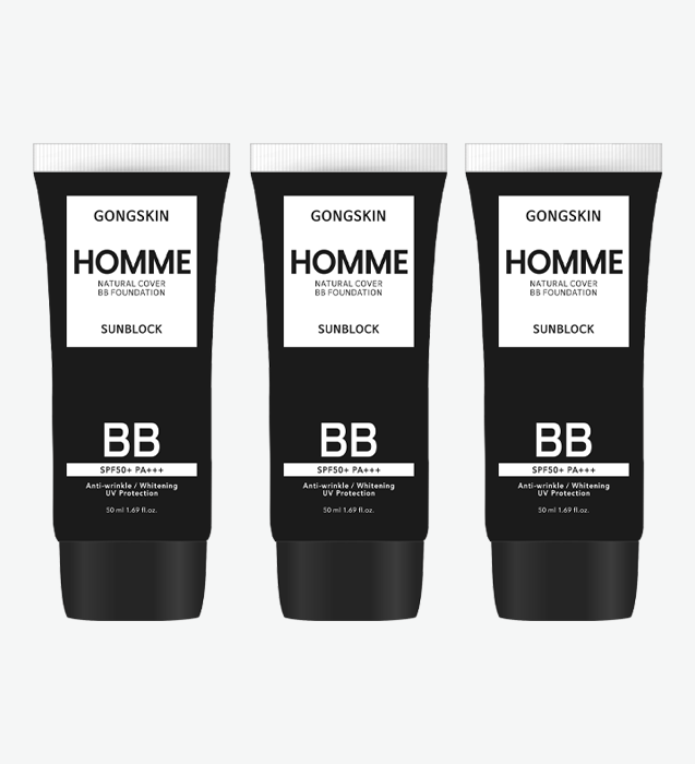 공스킨 내추럴 썬크림 BB 파운데이션 SPF50+ PA+++ 3개 세트